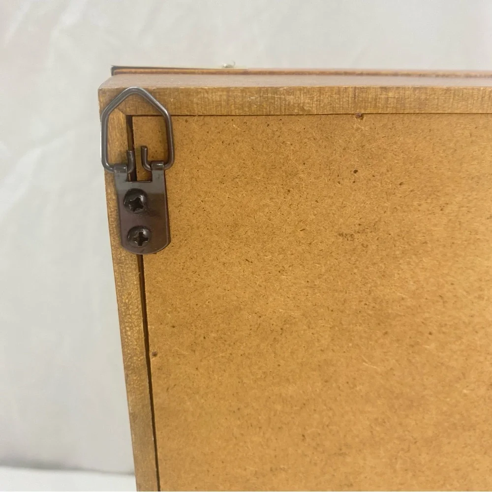 Wooden wall-mounted key holder box decorative brass-finish skeleton keys Vintage